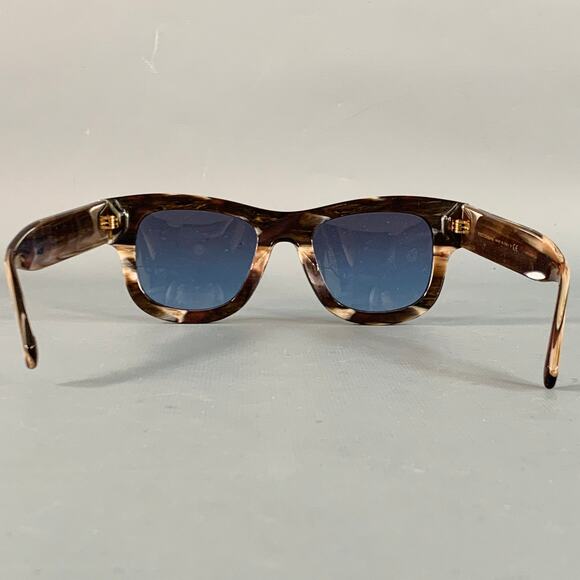 DOLCE & GABBANA Blue Brown Marbled Acetate Square Sunglasses - Picture 3 of 7